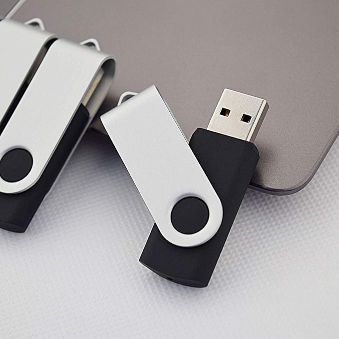 Aiibe 16 GB USB Flash Drive 20 Pack Bulk Flash Drives 16GB USB 2.0 Thumb Drive Data Storage USB Drive Zip Drives (16GB, Black)