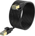 YixHG CAT 8 Ethernet Cable 100 ft, Internet Network Cord, 40Gbps 2000Mhz LAN Wires, High Speed SSTP LAN Cables with Gold Plated RJ45 Connector for Router, Modem, Gaming, Xbox (100 ft)