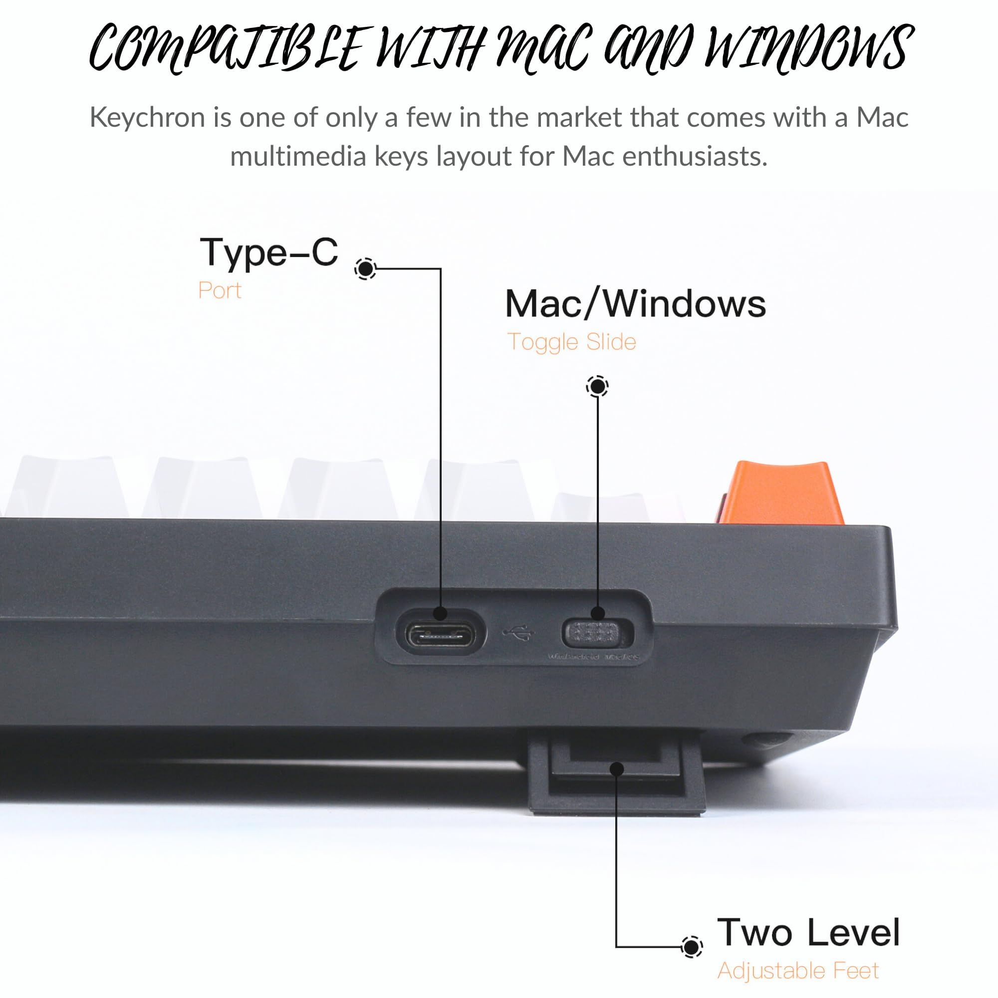 Keychron C1 Wired Mechanical Keyboard TKL, RGB Backlit with Double-Shot ABS Keycaps, 87 Keys Hot-Swappable Pre-lubed Tactile Switch Compatible with Mac Windows