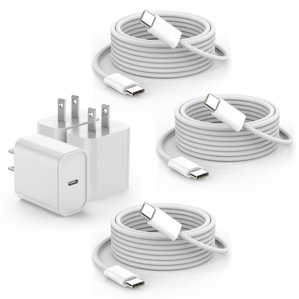 Retractable iPhone Charger Fast Charging,4 in 1 Retractable Wall Charger 45W Travel Essentials Multiport Plug Foldable Block Lightning &USB C Cables for iPhone 17Pro Max/16/15/14/13/12/11,iPad,AirPods