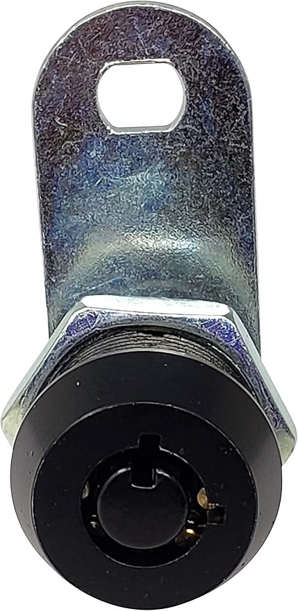 Admiral Locks Tubular Cam Lock, Keyed Alike Removable Key RV Compartment Storage Lock Cabinet Locks (Black Pack of 1, 5/8" 90°)