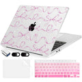 MecBevia Compatible with 2026 M5 MacBook Air 13 inch Case 2026 2025 2024-2022 M5 A3449 M4 A3240 M3 A3113 M2 A2681, Keyboard Cover, Screen Protector, Webcam Cover & Type-C OTG, Sparkly Bows