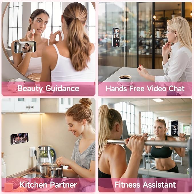 Silicone Suction Cup Phone Case Mount Double Sided, Phone Accessories Hands-Free Strong Grip Holder for Selfies and Videos, Silicon Phone Stand for iPhone and Android Translucent