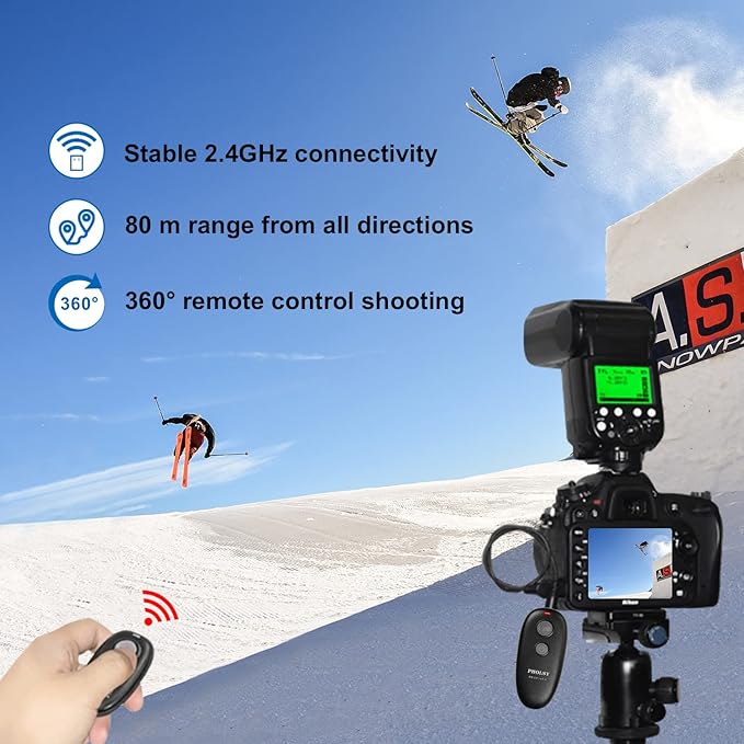 PHOLSY for Sony Shutter Release S8 Wireless Remote Shutter for Sony a1 a9 a9-ii a7 a7 ii iii iv, 7R-ii a7R-iv a7S a7S-iii ii, a6600 a6500 a6100 RX100M6 RX100M7 HX99 HX90 HX350 Replace Sony RM-SPR1
