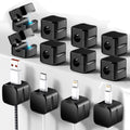 SaiTech IT 12 Pack Magnetic Cable Clips, Cord Organizer Holder Black