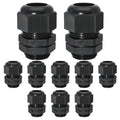 Bonsicoky 3/4" NPT Nylon Cable Glands, Black, 20 Pcs