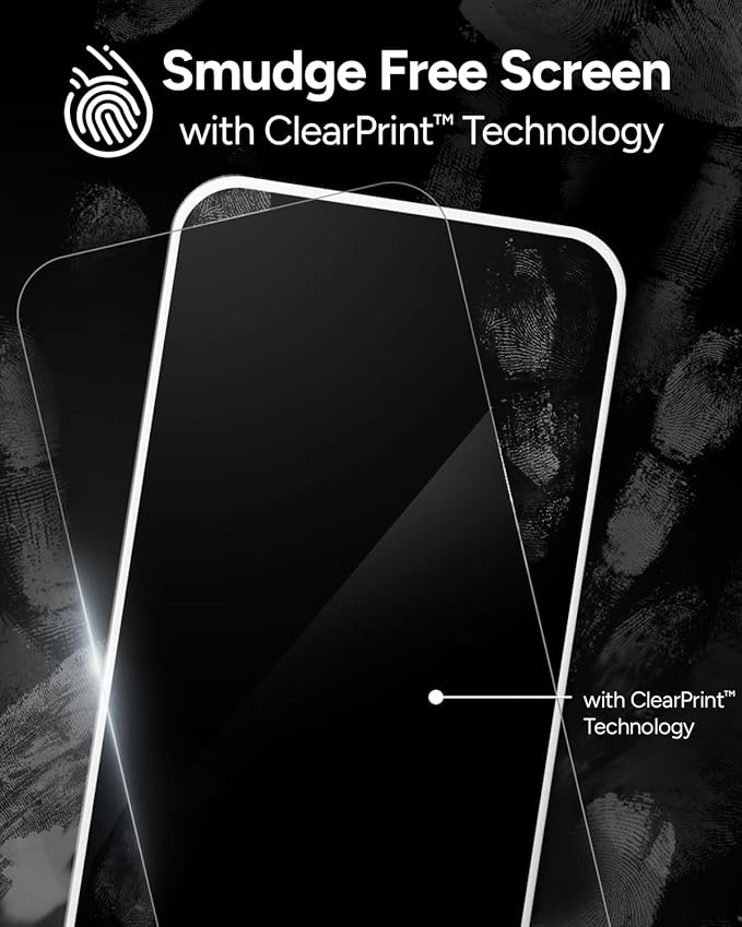 ZAGG Glass Elite Screen Protector for iPhone 16 Plus / 15 Plus - 5X Stronger, Reinforced Edges, Ultra-Strong Tempered Glass, Scratch Resistant, Anti-Smudge, InvisibleShield,, Easy Installation, Eco-Friendly