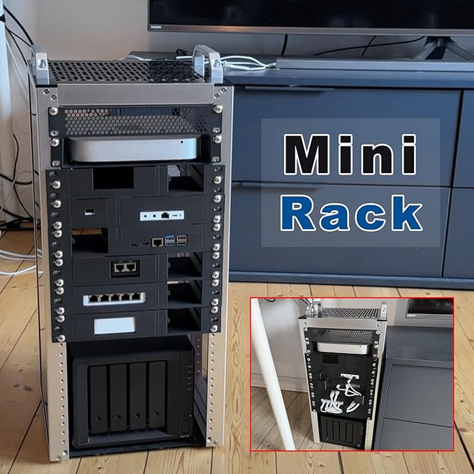 GeeekPi 12U Server Cabinet, 10 inch Server Rack for Network, Servers, Audio, and Video Equipment, DeskPi RackMate T2 Rackmount, 10.23 inch Depth