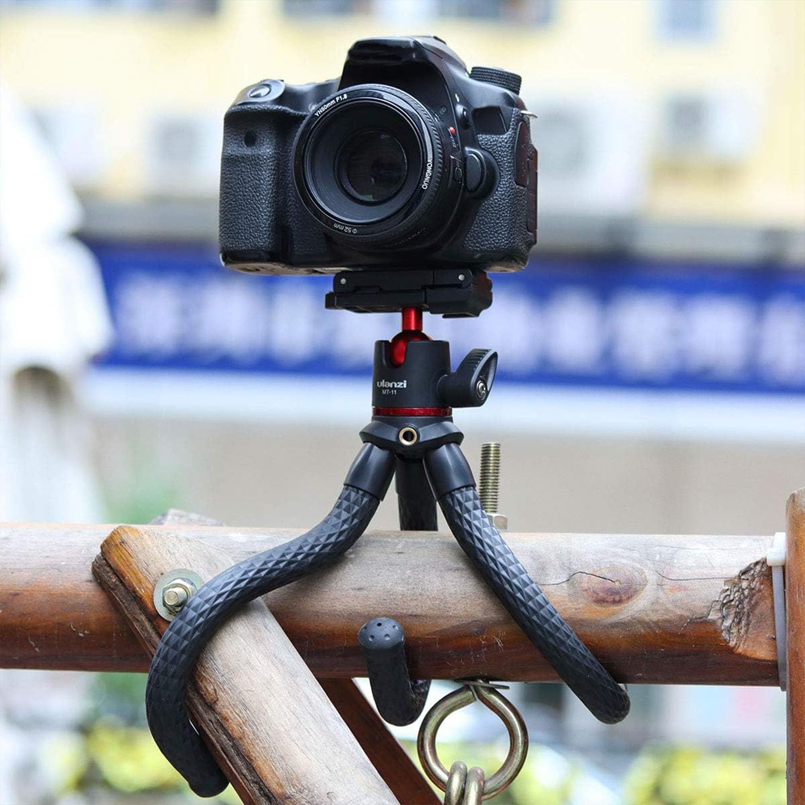 ULANZI Camera Tripod, Mini Flexible Stand w Hidden Phone Holder w Cold Shoe Mount, 1/4'' Screw f Magic Arm, Universal f iPhone 17 16 15 14 Pro Max XS Max Canon Nikon Sony DJ Pocket 4/3 Cameras