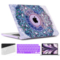 TWOLSKOO for MacBook Air 15 inch Case 2026 2025 2024 2023 Release M5 A3448 M4 A3241 M3 A3114 M2 A2941, Plastic Hard Shell & Screen Protector & Keyboard Cover & Trackpad Film, Purple Mandala