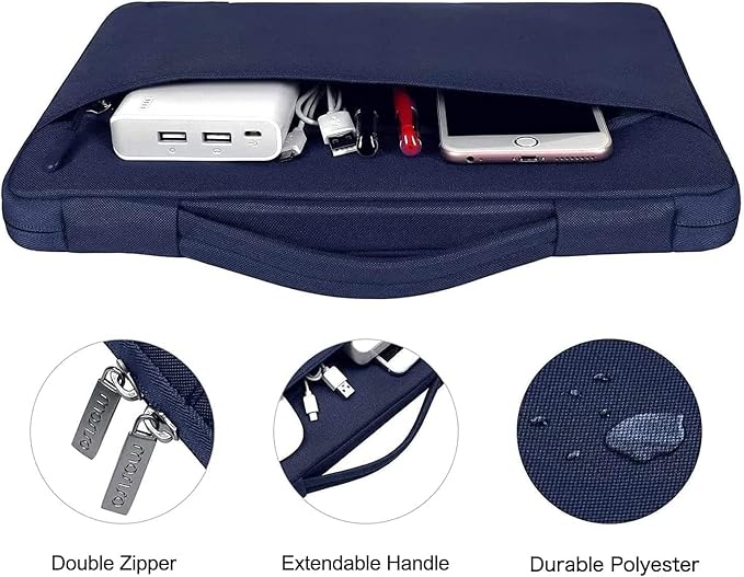 MOSISO Compatible with MacBook Air 13 inch Case 2025 2024 2023 2022 M4 A3240 M3 A3113 M2 A2681, Hard Shell&Sleeve Bag&Keyboard Skin&Webcam Cover&Screen Film for MacBook Air 13.6 inch, Navy Blue