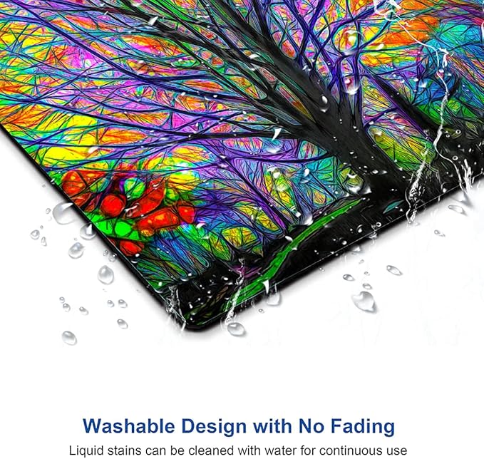 Spring Life Tree Custom Design Square Waterproof Non-Slip Rubber Base Mouse Pad for Office Laptop, 9.5"x7.9"x0.12" Inch
