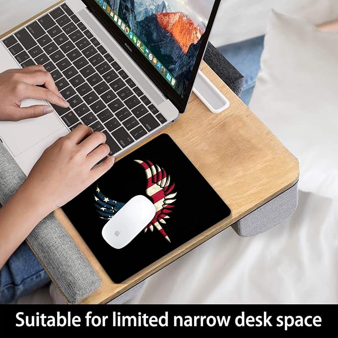 America Flag Mouse Pad Personalized Art Design Computer Laptop Non-Slip Rubber Mouse Pad 9.5x7.9 Inch