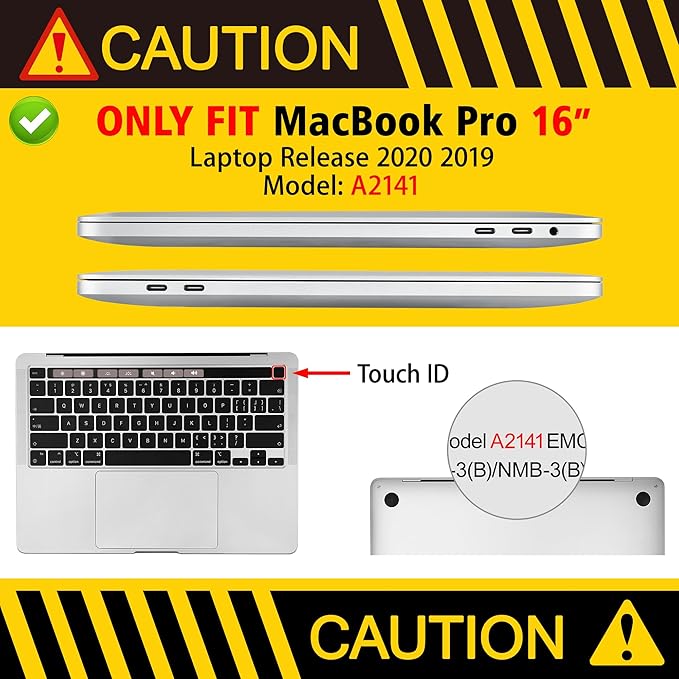 for MacBook Pro 16 inch Case 2019 2020 Release Model A2141, Plastic Hard Shell Cover with Keyboard Cover for MacBook Pro 16 inch with Touch Bar & Touch ID - Butterflies