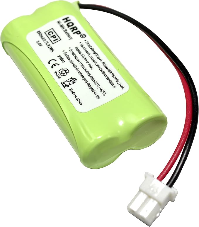 HQRP Cordless Phone Battery Compatible with VTech BT162342 / BT262342 / 89-1347-01-00/8913470100 / 89-1347-02-00/8913470200 / 2SNAAA70HSX2F Replacement