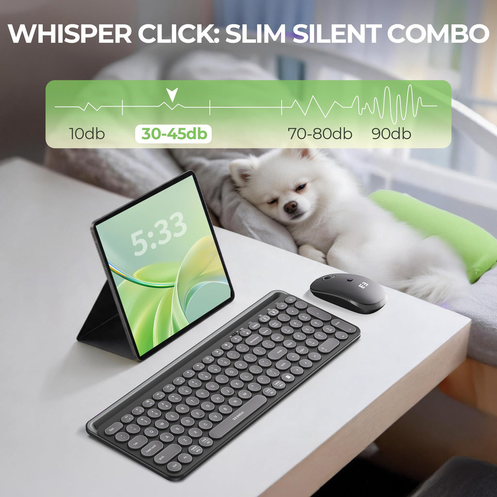 seenda CTU-301 Bluetooth Keyboard and Mouse Combo for iPad,Black