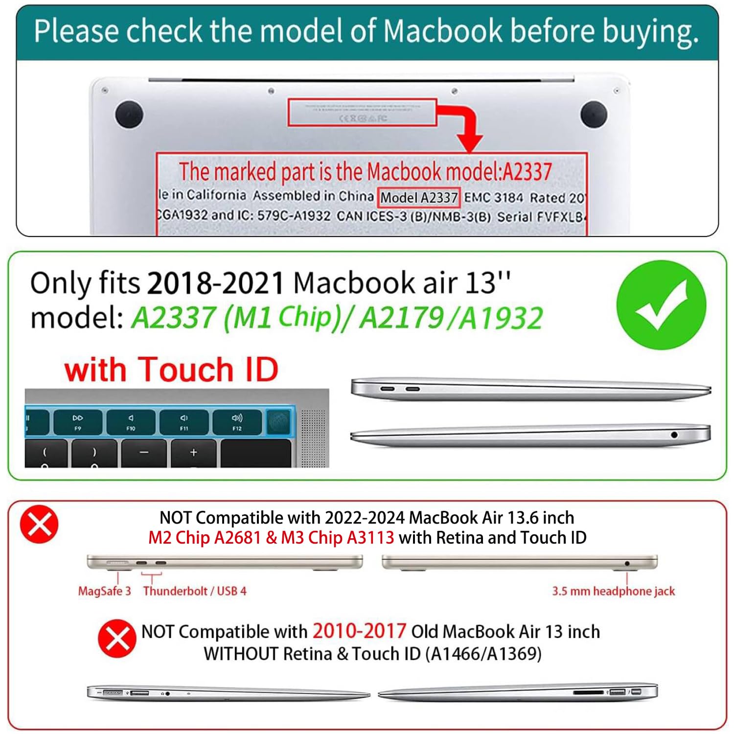 CISSOOK Creative Bulb Hard Shell Case for MacBook Air 13 inch A2337 M1 A2179 A1932 with Touch ID 2021-2018 Release, Plastic Hard Shell Cover with Keyboard Cover for MacBook Air 13 with Retina Display