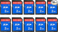 INDMEM 2GB SD Card, 10 Packs Class 4 2GB Flash Memory Card MLC Standard Secure Digital Cards Camera Card