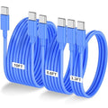 3-Pack Blue [3.3FT+6.6FT+10FT] 60W USB C to USB C Cable, Type C Fast Charging Cable for iPhone 16 15 Pro Plus Pro Max，for Galaxy S24 S23, for iPad Pro/Air, for MacBook Pro/Air and More
