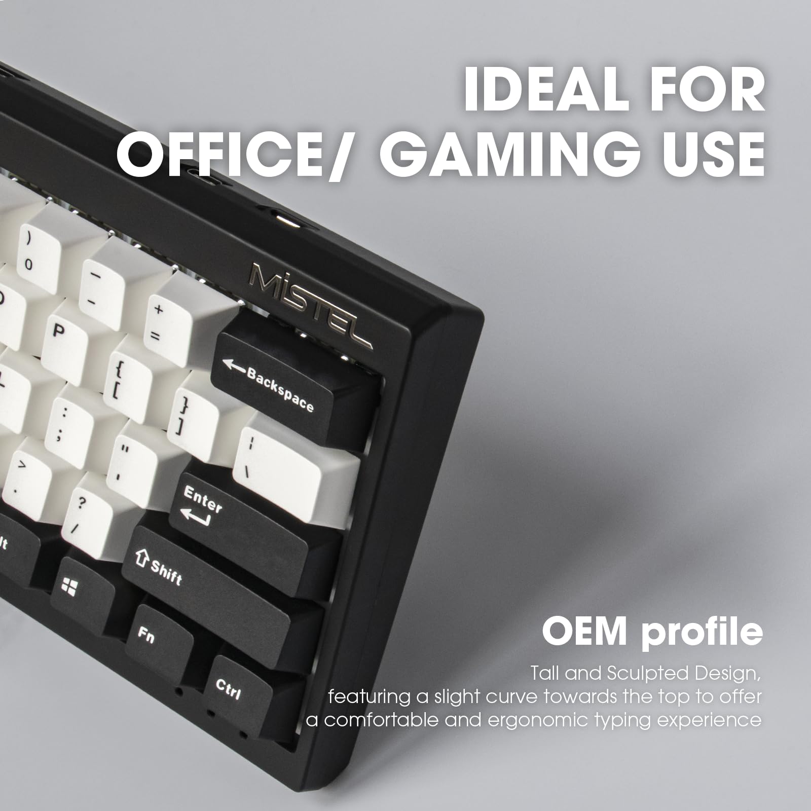 BAROCCOMiSTEL MD600 V3 RGB ORCA TKL Ergonomic Mechanical Keyboard, Cherry MX, Split Layout, PBT DoubleShot Keycap, Windows OS Compatible (Silent Red)