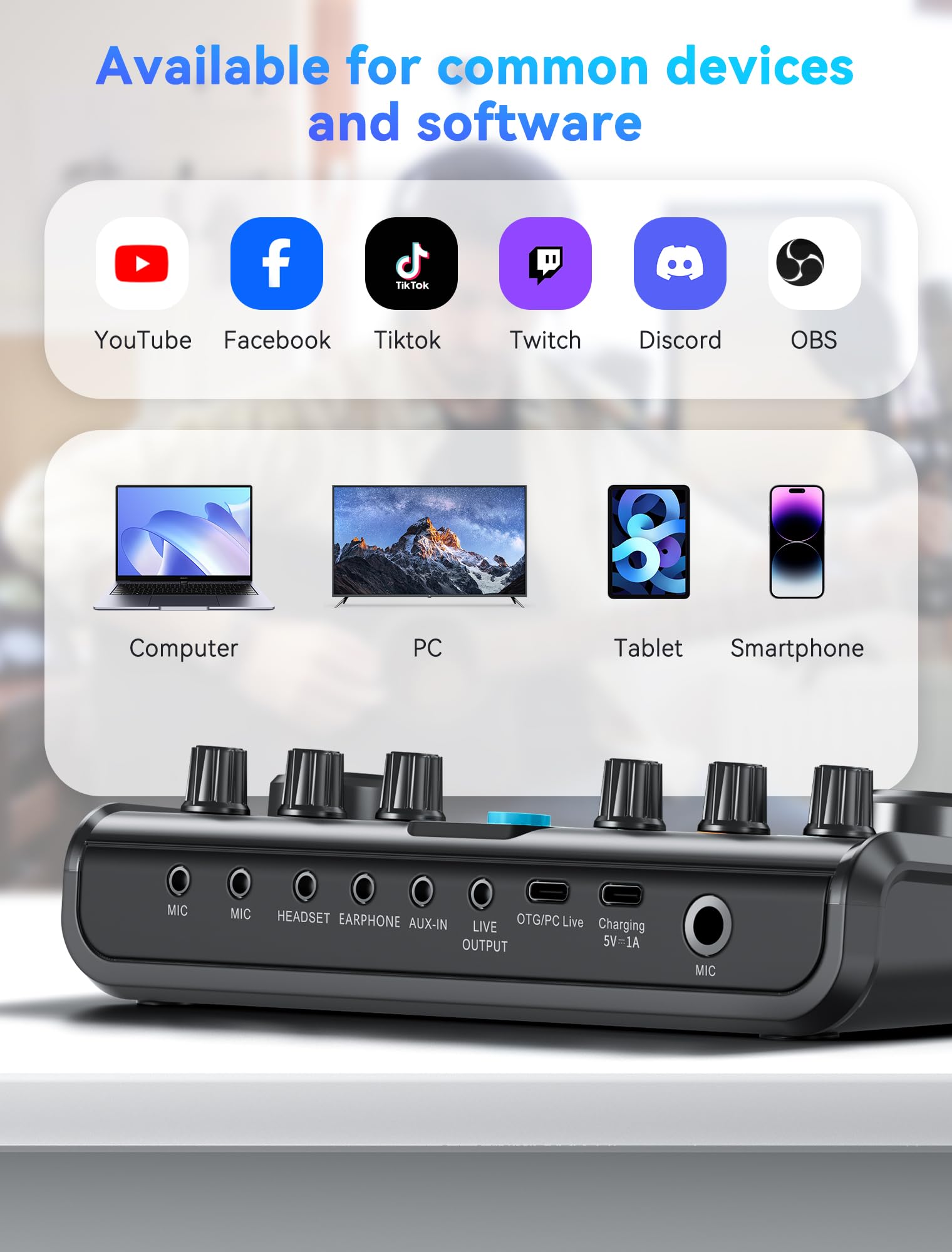 P99 Podcast Equipment Bundle,Audio Interface with Studio Microphone