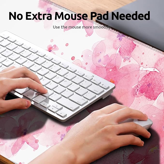 Pop Art Pineapple Gaming Mouse Pad, Large Office Desk Mat, Anti-Slip Rubber Base Mousepad for Computer Laptop Keyboard, Smooth Desk Pad for Home Office Gamer Work Accessories 31.5" x 11.8"