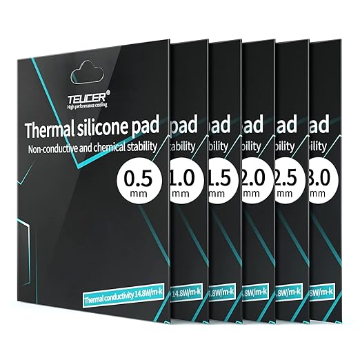 Thermal Pad 14.8 W/mK, 120x120x2.5mm, Non Conductive Heat Resistance High Temperature Resistance, Silicone Thermal Pads for Laptop Heatsink GPU CPU LED Cooler (2.5mm)