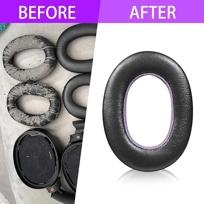 Sheepskin Replacement Earpads for Sony WH-1000XM2/MDR-1000X, Durable and Comfortable