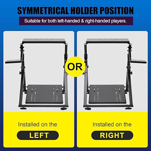 GTPLAYER Sim Racing Wheel Stand Simulator Cockpit Wheel Stand Racing Steering Shifter Mount fit for Logitech G25 G27 G29 G920 G923 Thrustmaster T330TS Gaming Stand Wheel Pedals NOT Included, Black