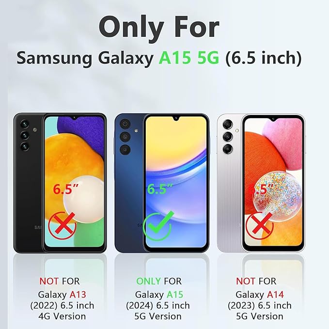Battery Case for Galaxy A15, Enhanced 10000mAh Portable Protective Wireless Charging Case Support Carplay Compatible with Galaxy A15 (6.5 inch) Rechargeable Extended Battery Charger Cover - Black