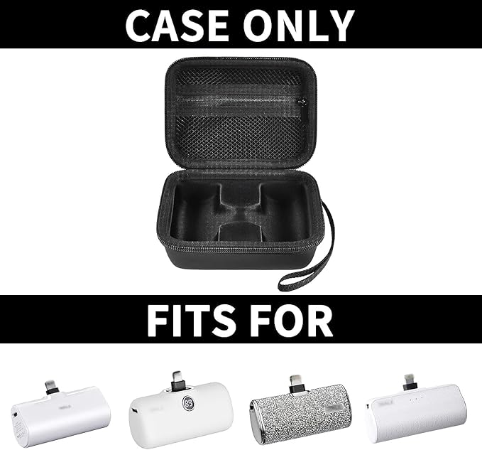 Portable Charger Power Bank Case for 2PCS Swyop/for Feob/for Charmast/for JEJILL/for LanLuk/for VEGER/for iWALK/for Taegila/for Kuulaa and More Small Charging Battery Pack - Bag Only (Black)