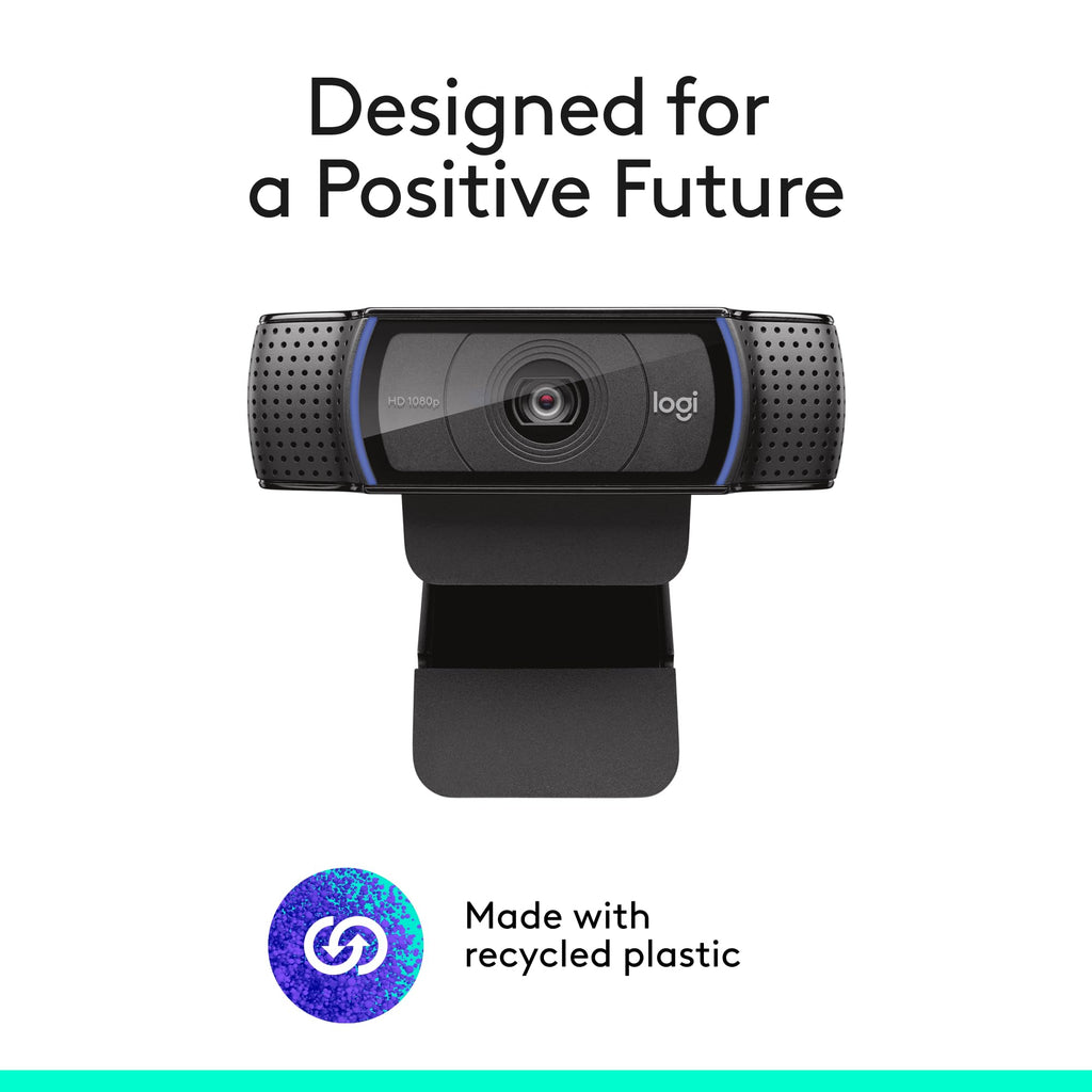 Logitech C920x HD Pro PC Webcam Full 1080p/30fps Video - Black