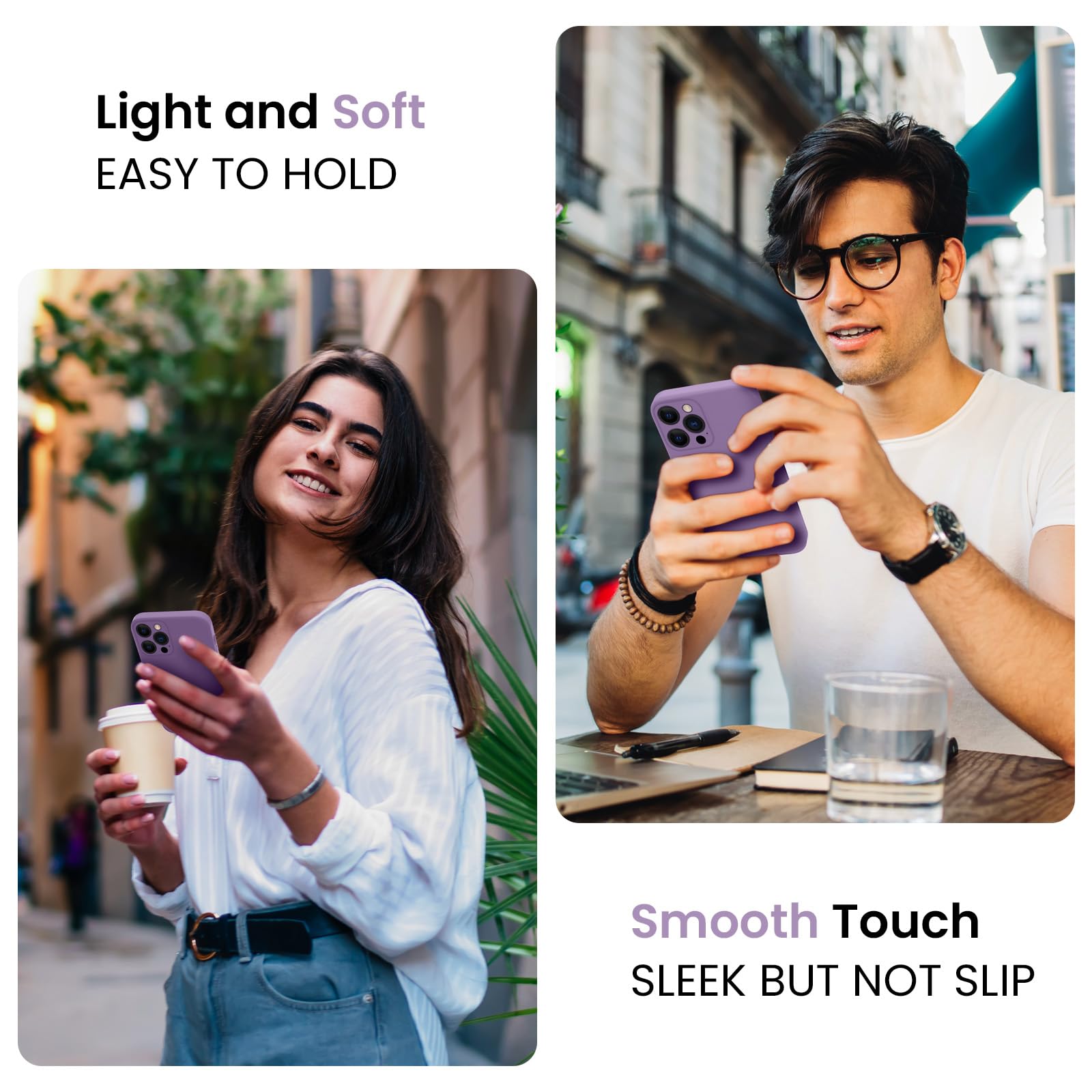 FireNova Designed for iPhone 15 Pro Case, 6.1", Light Purple
