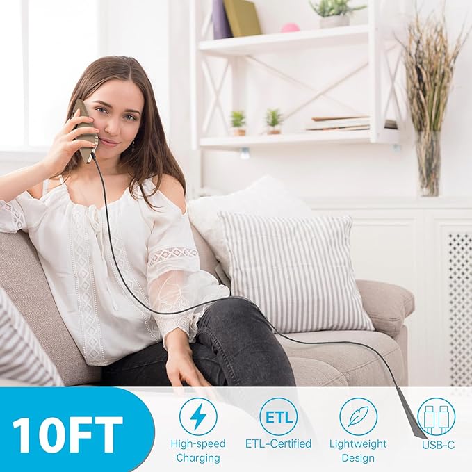 Phone 16 15 Charger Fast Charging,30W USB C Wall Charger Phone 16 15 Pro Max Chargers Block &10FT Long USB C Cable Cord for Phones 16 15/16 15 Pro Max/16 15 Pro/15 Plus/pad12.9 Galaxy S24 Ultra Plus