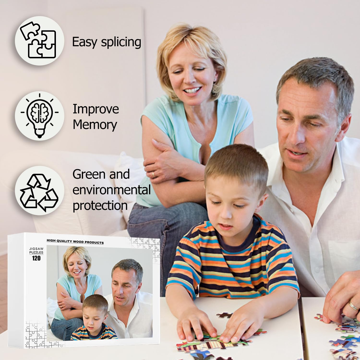 Custom Puzzles from Photos, 1000 Pieces Personalized Photo Jigsaw Puzzle for Adults, Customized Unique Gift for Men Women Family Birthday Wedding