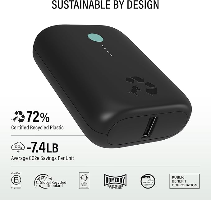 Nimble Champ Lite Portable Charger, 5200mAh Fast Charging Power Bank 15W USB C and A Port with Cable, Travel Essential Battery Pack for iPhone Galaxy Pixel MacBook iPad Kindle Airpod Laptop Tablet