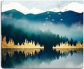 Mountains Landscape Mouse Mat, Waterproof Non Slip Rubber Base Mouse Pad for Office Laptop, 9.5"x7.9"x0.12" Inch