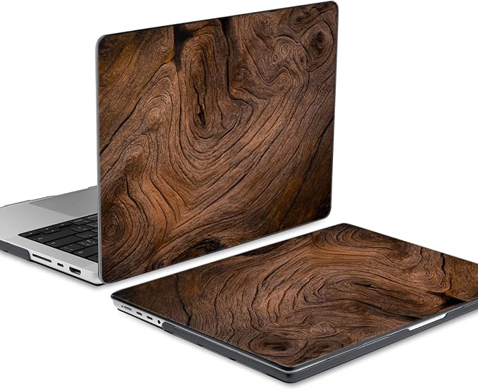 DONGKE for M4 MacBook Pro 16 Inch Case 2024 2023 2021 A3403 A3186 M3 A2991 M2 A2780 M1 A2485 Pro/Max Chip, Plastic Hard Shell Case & Keyboard Cover for Mac Pro 16 with Touch ID, Wood Grain