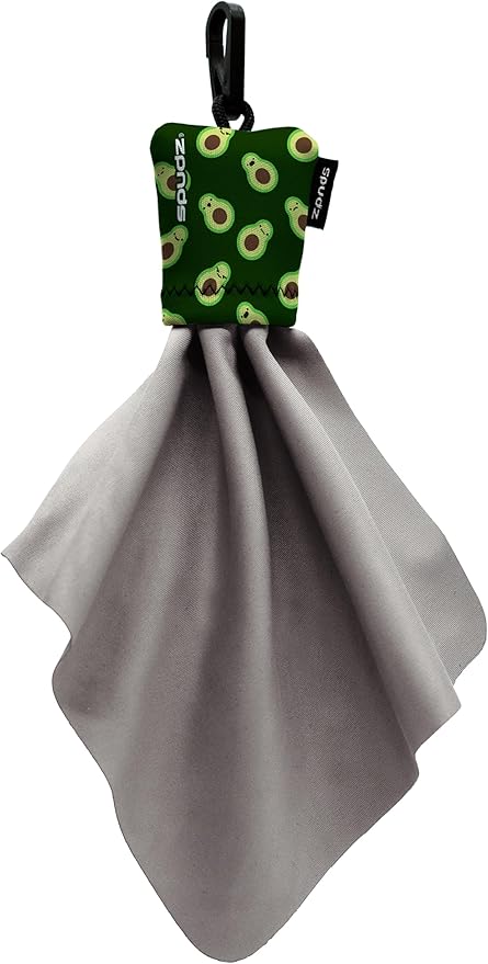 SPUDZ Classic Microfiber Lens Cleaner – Clip-On Pouch, Washable – for Binoculars, Scopes, Glasses, Screens | Avocado, 6 x 6 Inch