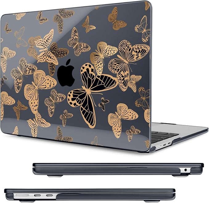 Compatible with MacBook Air 15 inch Case, M4 A3241/M3 A3114/M2 A2941 (Released 2025 to 2023), Hard Shell, Keyboard Cover, Screen Protector, Webcam Cover & Type-C Adapter, Butterfly