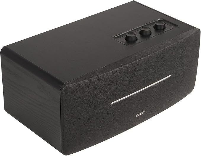 Edifier D12 Integrated Desktop Computer Speakers with Bluetooth 5.0, Wireless Stereo Tabletop Speaker 70 Watts RMS with Subwoofer Line Out, RCA, Aux Input for PC Monitor Laptop -Black