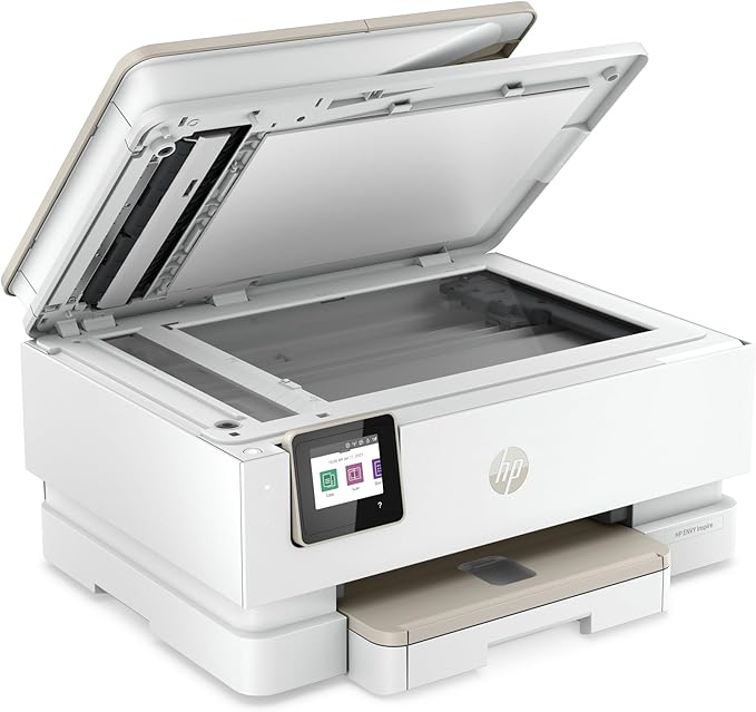 HP ENVY Inspire 7955e Wireless Color Inkjet Printer, Print, scan, copy, Easy setup, Mobile printing, Best-for home, 3 month Instant Ink trial included, White