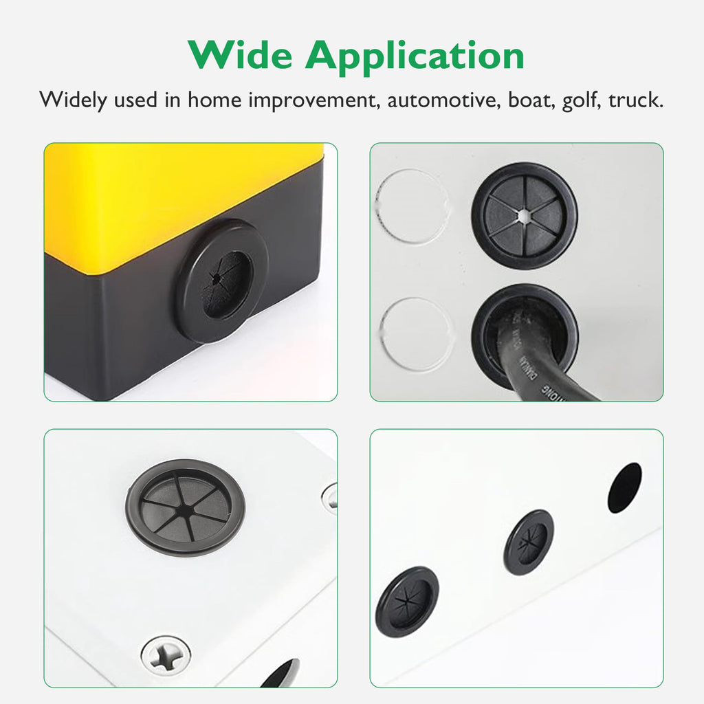 EASYEAH 1 Inch Rubber Grommets for Wiring, 1 Inch Drill Hole 7/8 Inch ID