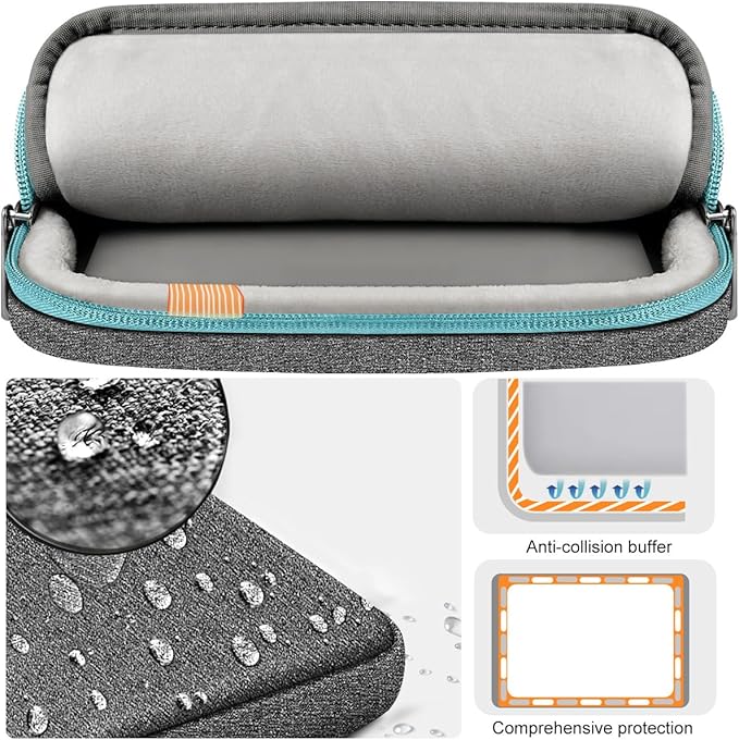 Hseok Laptop Case 15 15.6 16 inch Sleeve with Handle and Hidden Strap,Compatible with MacBook Pro 15.4 16, 360° Protective PC Briefcase with 4 Pockets for Laptop Accessory,Easy to Carrying,Sapphire