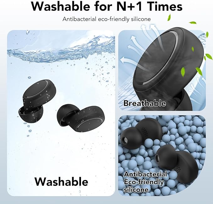 Ear Plugs for Sleeping Noise Cancelling 45dB Concert Earplugs for Noise Reduction Reusable Soft Silicone Ear Plugs with 8 Eartips Case for Snoring Shooting Motorcycle Airplanes Musicians