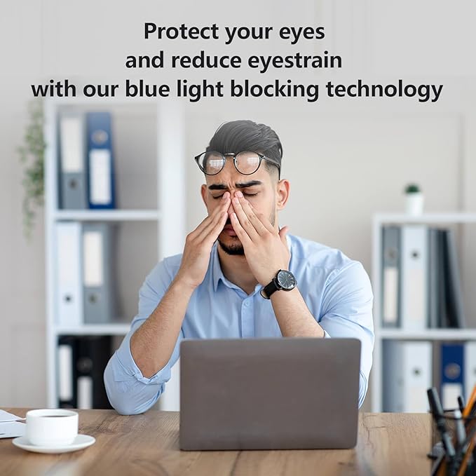 Anti Blue Light Screen Protector for 20, 20.2, 21.5, 21.6, 22 Inches - 16:9 / 16:10 Aspect Ratio Computer Monitor Hanging Type Blue Light Blocking Filter Anti Scratch Eye Protection Shield for Desktop Computer(BL HT 22 Inches)