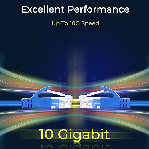 Rapink Patch Cables Cat6a 14ft (10 Pack) Slim, Cat6a Ethernet Patch Cable 10G Support, Snagless Cat 6 Patch Cable for Patch Panel to Switch, Flexiable Cat 6a Ethernet Cable with Gold Plated