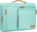 MOSISO 360 Protective Laptop Case 16 inch, 15-15.6 inch Laptop Sleeve Compatible with MacBook Pro 16, HP, Acer, Dell, Lenovo, ASUS, Side Open Carrying Case with 4 Zipper Pockets&Handle, Aqua Green