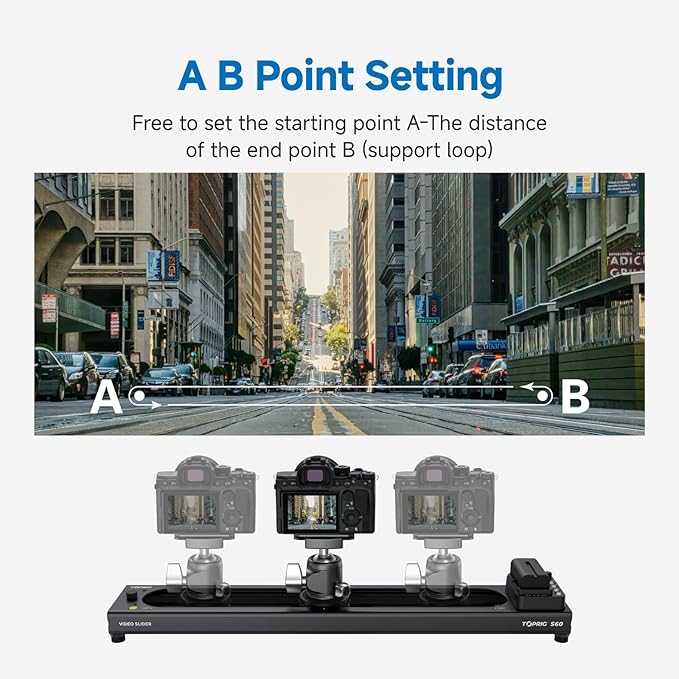 Accsoon Toprig 16inch/40cm Camera Slider Motorized, Button&APP Control, Video Mode/Time-Lapse/Loop Mode/120° Panoramic for Video Shooting Photography Video Slider, Compatible with Gopro DSLR Camera