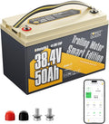 Power Queen 36V50Ah LiFePO4 Battery with Bluetooth 5.0 Remote Control, Low-temperature Protection, 1920Wh Energy, Deep Cycle Lithiumn Battery for 36V Trolling Motor Up To 120 lb